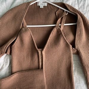 Cropped tank top with matching shrug, never worn